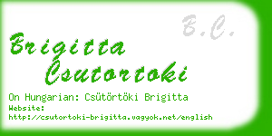 brigitta csutortoki business card