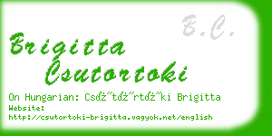 brigitta csutortoki business card